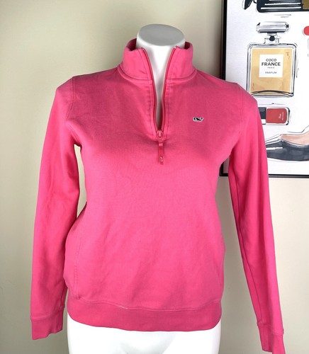 Womens Vineyard Vines Half Zip Hot Pink 