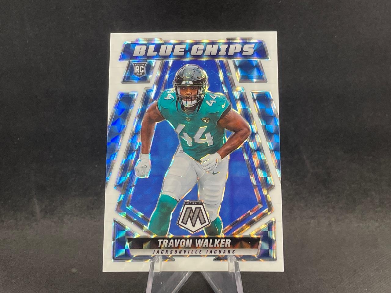 2022 PANINI MOSAIC TRAVON WALKER BC-15 ROOKIE BLUE CHIPS WHITE PRIZMS 23/25 RC