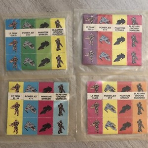 1987 Kelloggs Mattel Captain Power Sticker Set Cereal Premium 4 Complete SEALED!