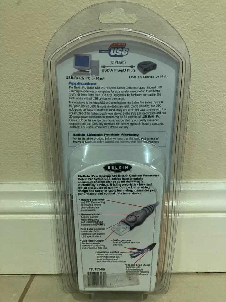 BELKIN USB2 Hi-speed Cable 1.8m - Image 2 of 2