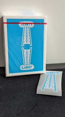 Jerry s Nugget Monotone Blue Marked Limited Playing Cards + Sticker