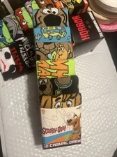 Scooby Doo Cartoon 6 Pair casual CREW SOCKS Men Size 8-12  NEW hyp