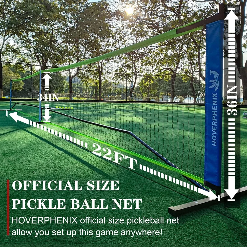 Pickleball Set with Net for Driveway, Portable Regulation Size Pickleball Net