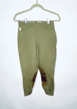 VTG The Tailored Sportsman Green Riding Habits Pants Made in USA Sz 26W X 22”L