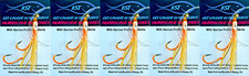 KOKANEE TROUT FISHING TACKLE 5 TANGERINE HURRICANE HOOCHIE FISHING LURES