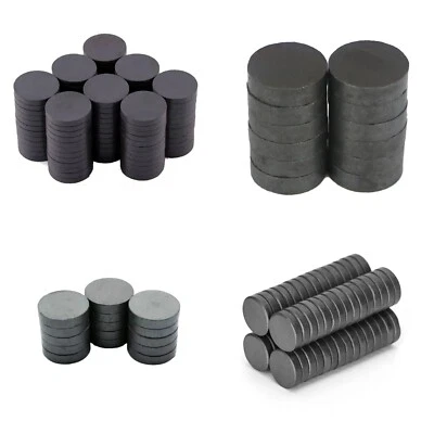 BOULTON-UK Magnets | Ferrite Disc Magnet Various Sizes Depths | Small Strong Round Discs