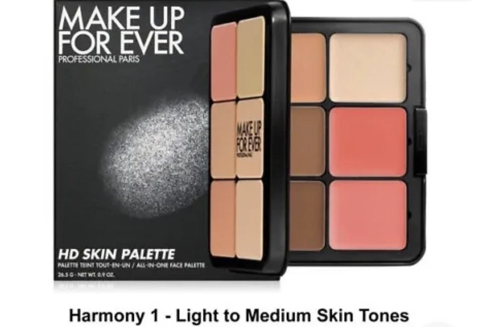 MAKE UP FOR EVER HD SKIN ALL IN ONE FACE PALETTE CREAM FOUNDATION CONCEAL BLUSH - Image 2 of 4