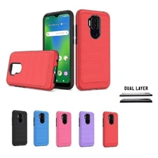 For AT&T Maestro Plus / Cricket Influence, Metallic Brushed Cover Case 