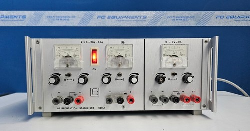 Electronique Doloise EDLT 207 Power Supply 3CH (2x 20V 1.5A / 1x 7V 8A)