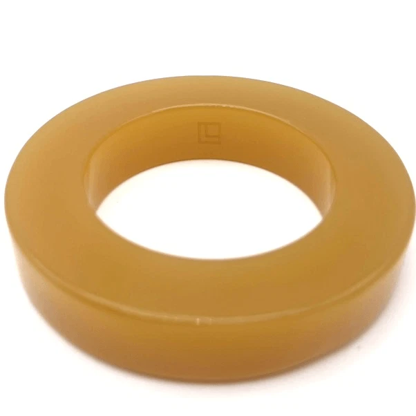 TORY BURCH MARCHIO Burch sorelle art deco braccialetto marrone chiaro vintage ispirato piccolo