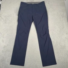 Eddie Bauer Pants Mens Size 38x34 (Fits 36x34) Blue Tech Outdoor Hiking Stretch