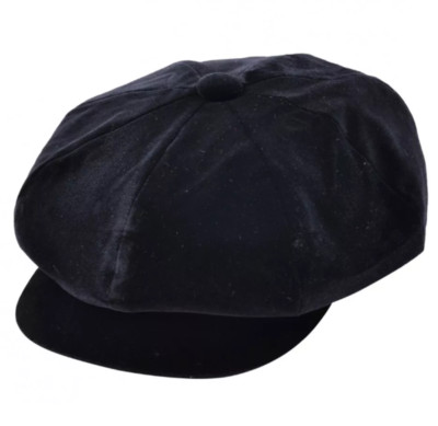 Express Hats Ladies Classic Velvet Bakerboy 8 Panel Cap, 3 Colours - 2 Sizes
