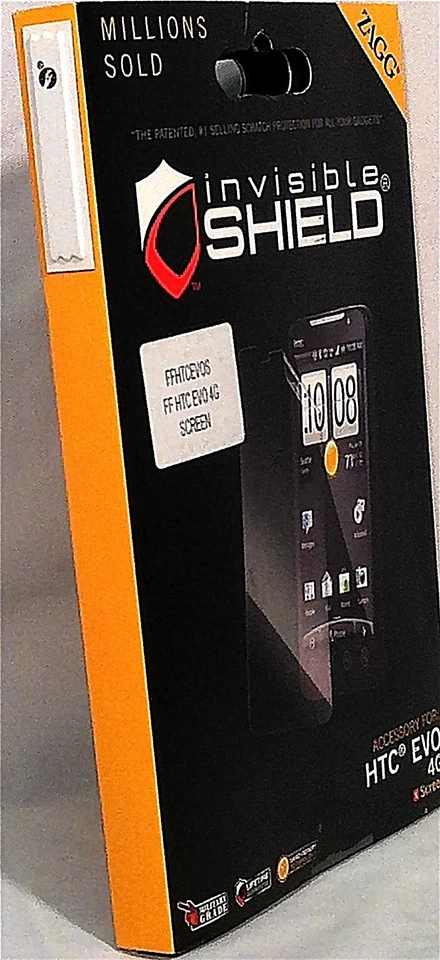 NEW ZAGG HTC EVO 4G invisiblSHIELD MILITARY GRADE ANTI-SCRATCH SCREEN PROTECTOR - Image 2 of 4