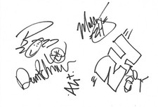 Zebrahead Autogramme signed A4 Karteikarte