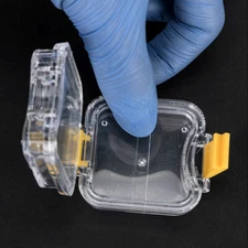 1 Pc Yellow New Dental Denture Storage Box Jewelry Container With Film Membrane