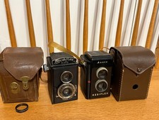 Vintage Ricohflex Mod B- Twin Lens Camera /Ansco Rediflex Untested With Case