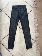 VIVIENNE WESTWOOD Anglomania Metallic Skinny Jeans Sz 38 2 US Navy Gold