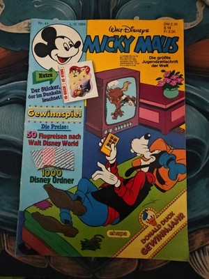 Micky Maus Nr. 41 / 1984   Ehapa   MIT EXTRA Sticker   Very Good   Disney