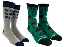 Youth Okayest Brother and Brother Bear Socks Funny Bundle 2-Pack