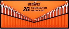 26piece Combination Wrench Set With Rollup Pouch Wrench Set Metric And Standard