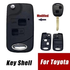 2 Button Modified Car Key Shell Cover For Toyota FJ Cruiser Land Cruiser 1998-11