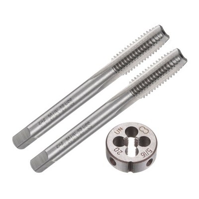 3pcs Tap and Die Set 5/16-20 UN Screw Tap & Round Die Thread Repair Tools