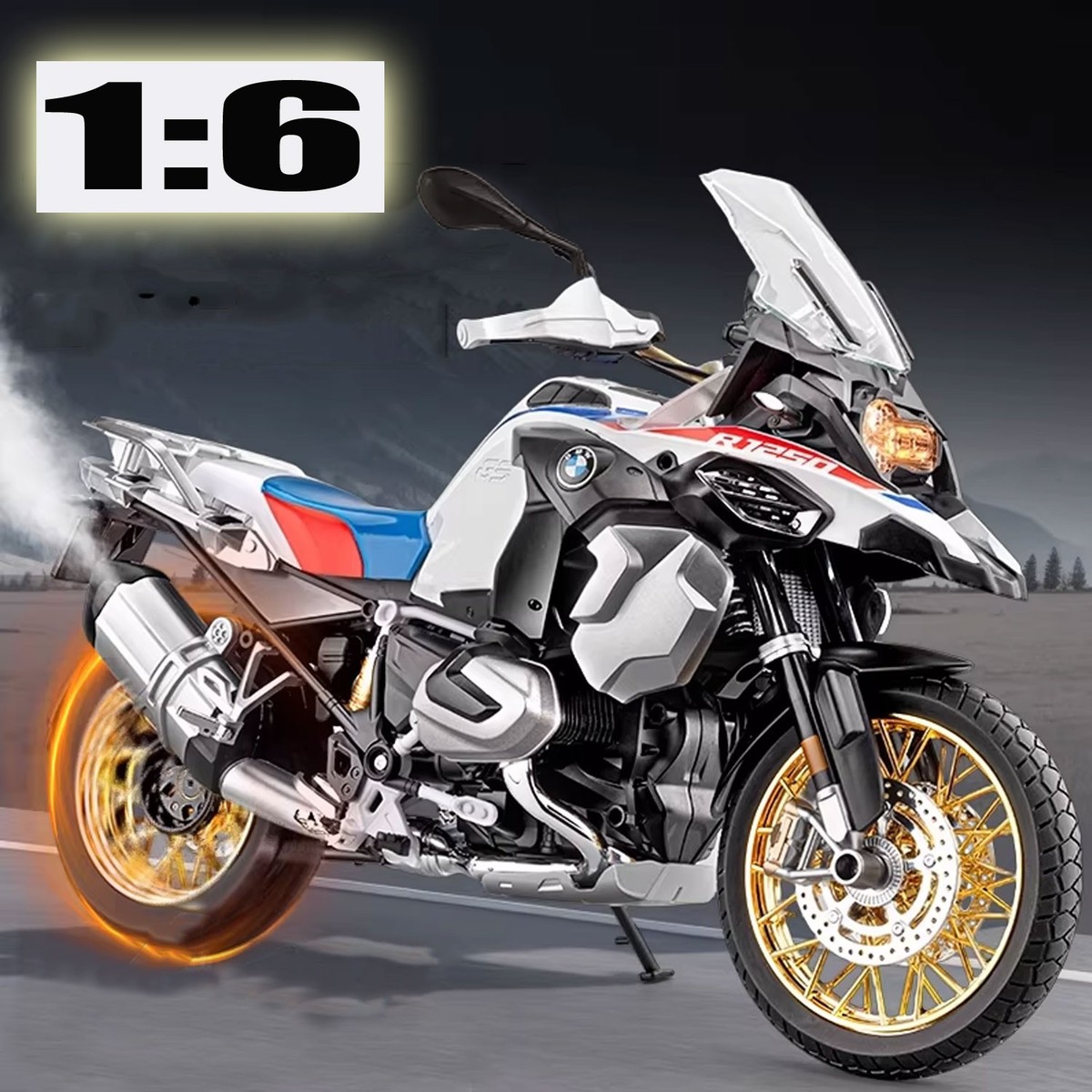 R1250GS 1:6 Model - Key Start, Sound, Light & Smoke Effects, Alloy