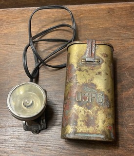 Lampada testa pompiere vintage US Forestry Service non testata USFS