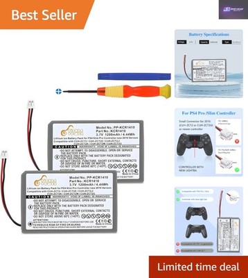 Zertifizierte Akkus für Sony PS4 Slim/Pro Controller - 2er Pack