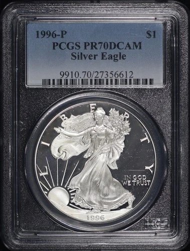 1996-P American Silver Eagle PCGS PR-70 DCAM
