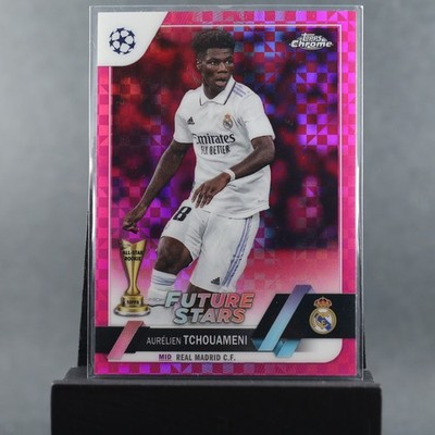 2022-23 Topps Chrome UEFA Aurelien Tchouameni PINK X-FRACTOR /250 Read Madrid
