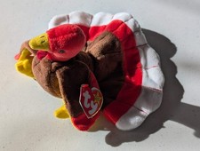 Gobbles the Turkey - Ty Beanie Baby (Brown, Red, White, 1996, Plushie, Toy, Stuf
