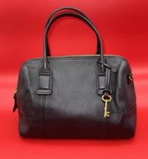 Fossil Women's Jori Leather Small Satchel Bag Black