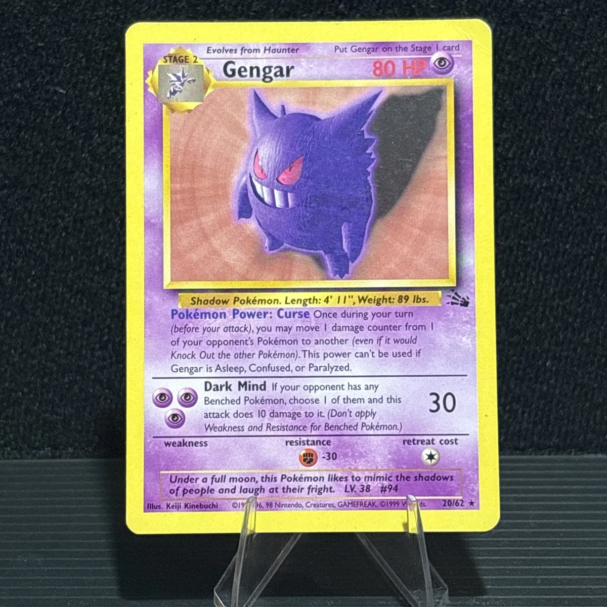 Gengar Pokémon TCG Rare Fossil Individual Collectible Card Game