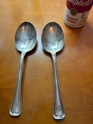 STERLING SILVER two vintage spoons 200.2 grams for scrap or not