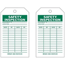 BRADY 86504 Inspection Tag,7inHx4inW,HD Poly.,PK10 20TH05