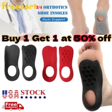 3/4 Orthotic Shoe Insoles Inserts Flat Feet High Arch Support Plantar Fasciitis