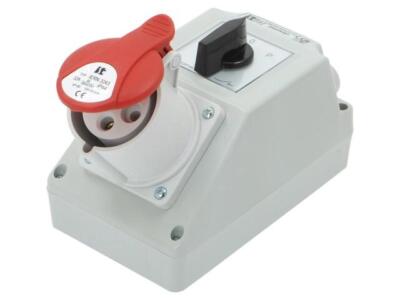 ZI02R361 Switch socket IP44 wall mount SPAMEL