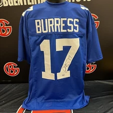 Plaxico Burress Signed Blue New York Giants Jersey Autographed Steiner CX