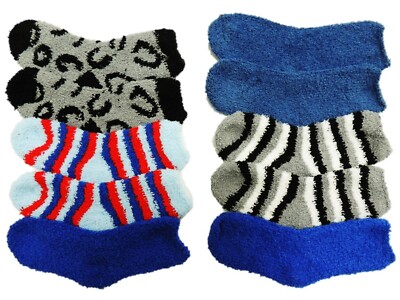 6er Pack Jungen Kuschelsocken Kinder Kuschel Socken Winter Größe 22-37