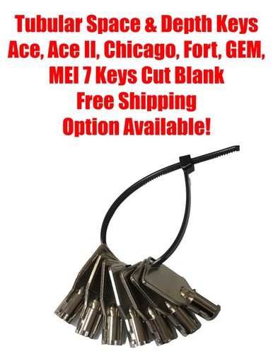 Tubular Space & Depth Key for  Ace, Ace II, Chicago, Fort, GEM, MEI 7 Keys