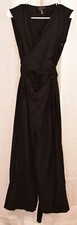 1.State V-Neck Wrap Cutout Jumpsuit Black Size 0