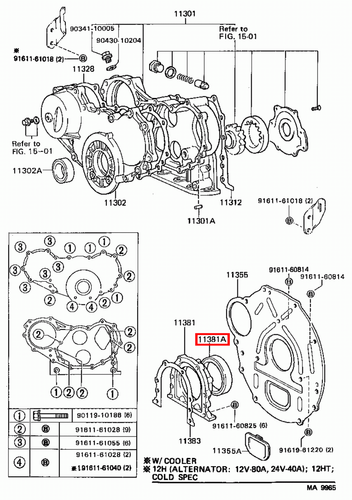 Genuine Toyota LandCruiser HJ75 2H 4.0 Diesel Rear Main Oil Crankshaft Seal - Picture 8 of 13