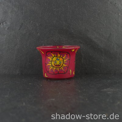 Teelichtglas, Glasteelichthalter, Aztec Sun
