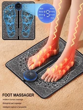 Portable Foot Massager Pad 19 Level Blood Circulation Electric Muscle Stimulator