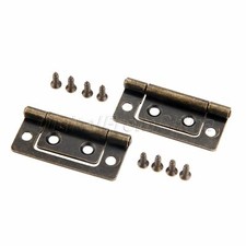 2 piezas Joyero Retro Cofre Gabinete Maleta Bisagras Muebles Puerta Bisagra Al ras