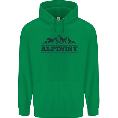Berge Alpinist Wandern Klettern Kletterer Herren 80% Baumwolle Hoodie