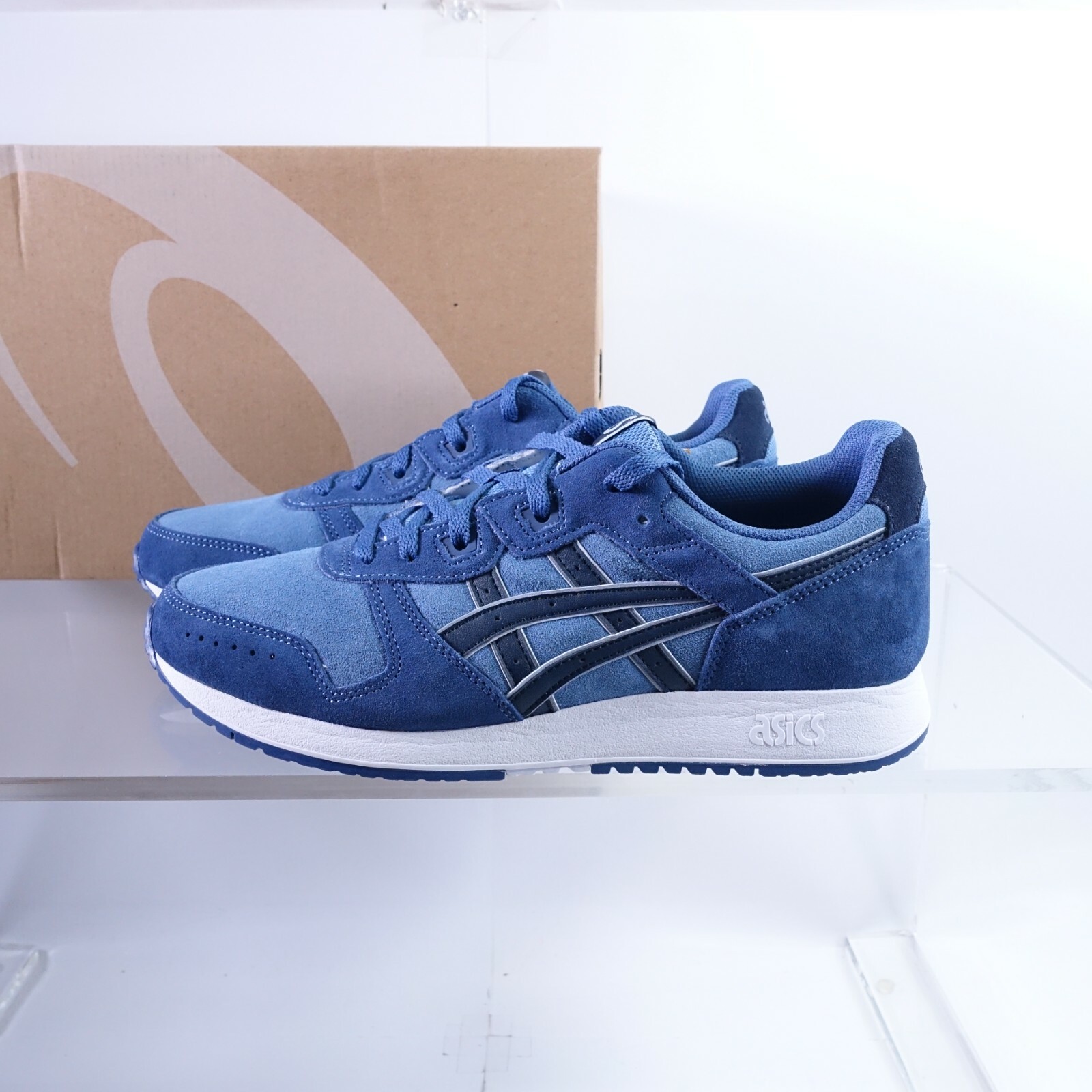 Size 9.5 Men\u0026#039;s ASICS Lyte Classic Sneakers 1201A103-402 Grey  Floss/French Blue | eBay