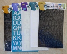 New Dritz Iron-On Letters You Choose! Soft Flock/Soft Flex/Embroidered