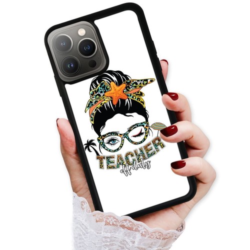 Anti fingerprint For iPhone SE XS XR Max 5 6 7 8 Plus Retro Graphic Teacher Life - Picture 7 of 25